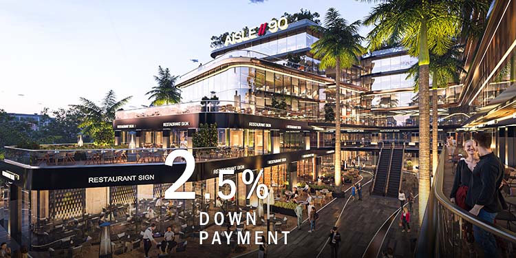 Exclusive 2.5% down payment offer on Aisle 90 units from Scope Developments – commercial, administrative, and medical in New Cairo
